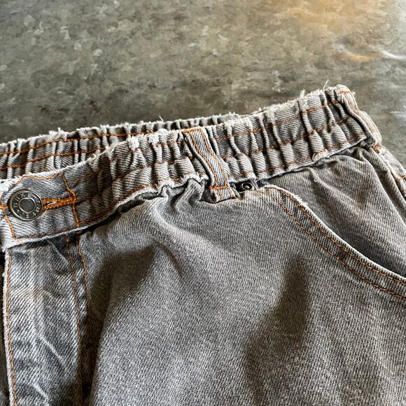 Vintage Haband Casual Joe Denim Jeans 30 Gray Distressed Elastic Waist Grandpa - Picture 3 of 12